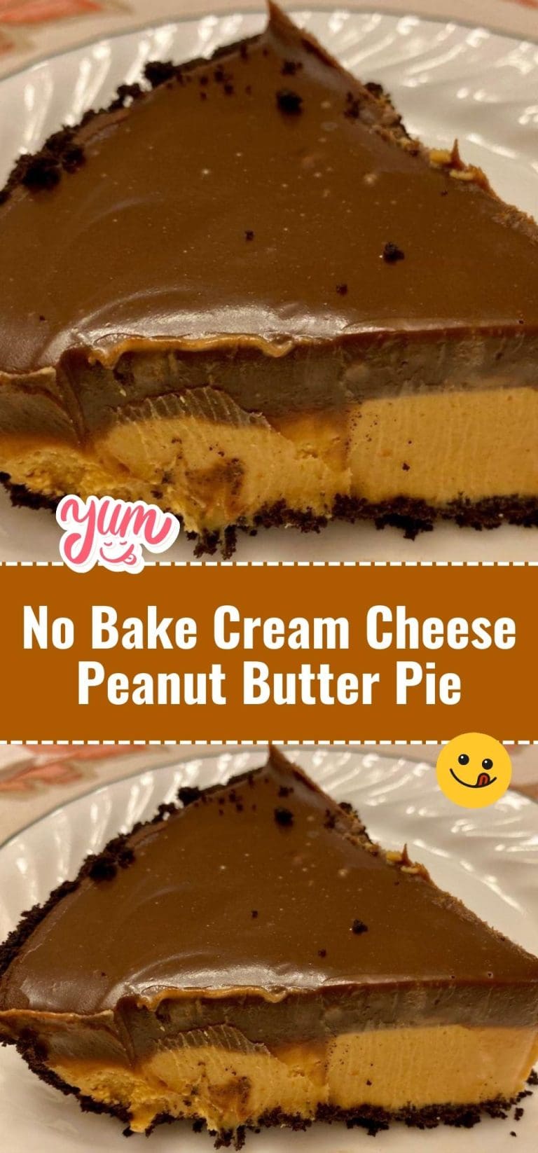 No Bake Cream Cheese Peanut Butter Pie