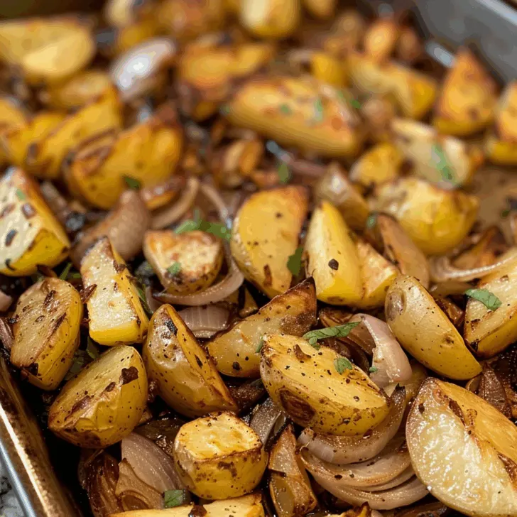 Oven Fried Potatoes & Onions