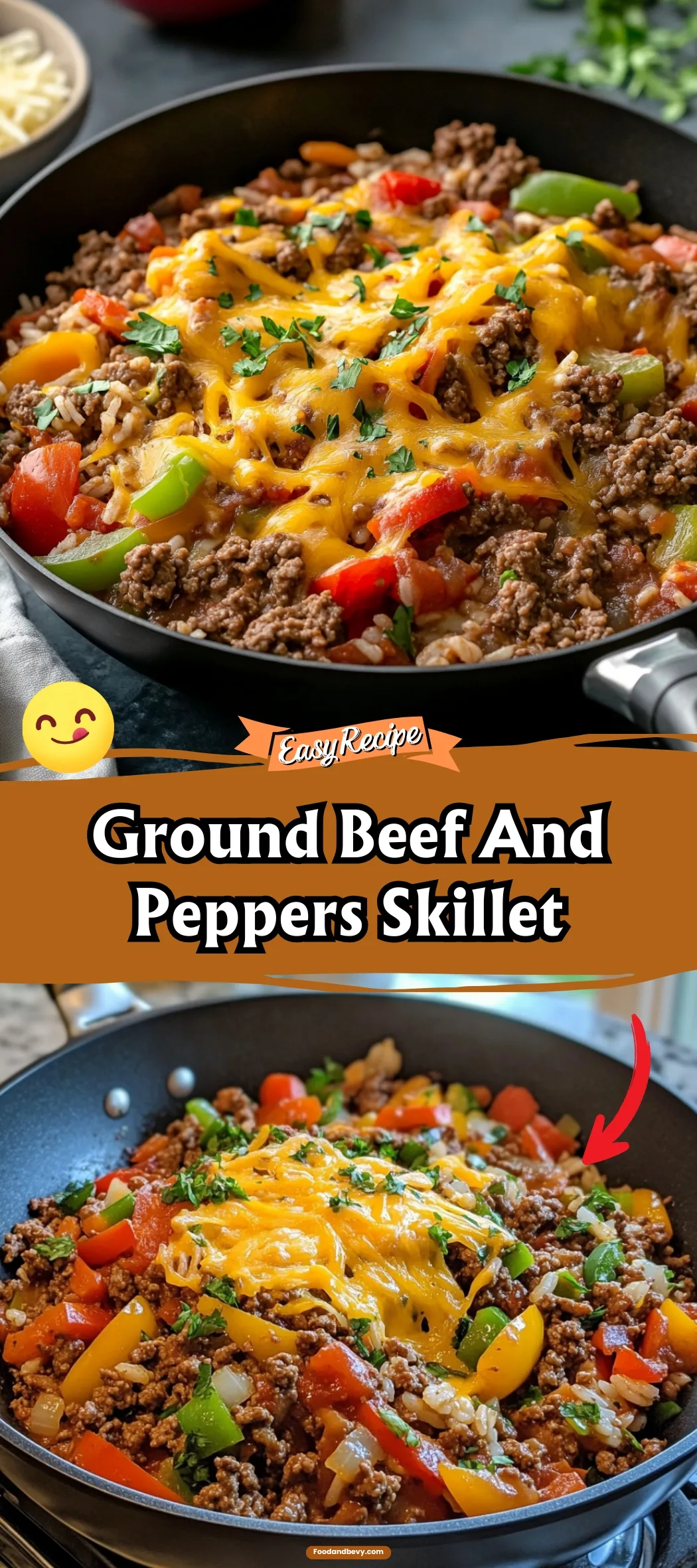 Ground Beef And Peppers Skillet