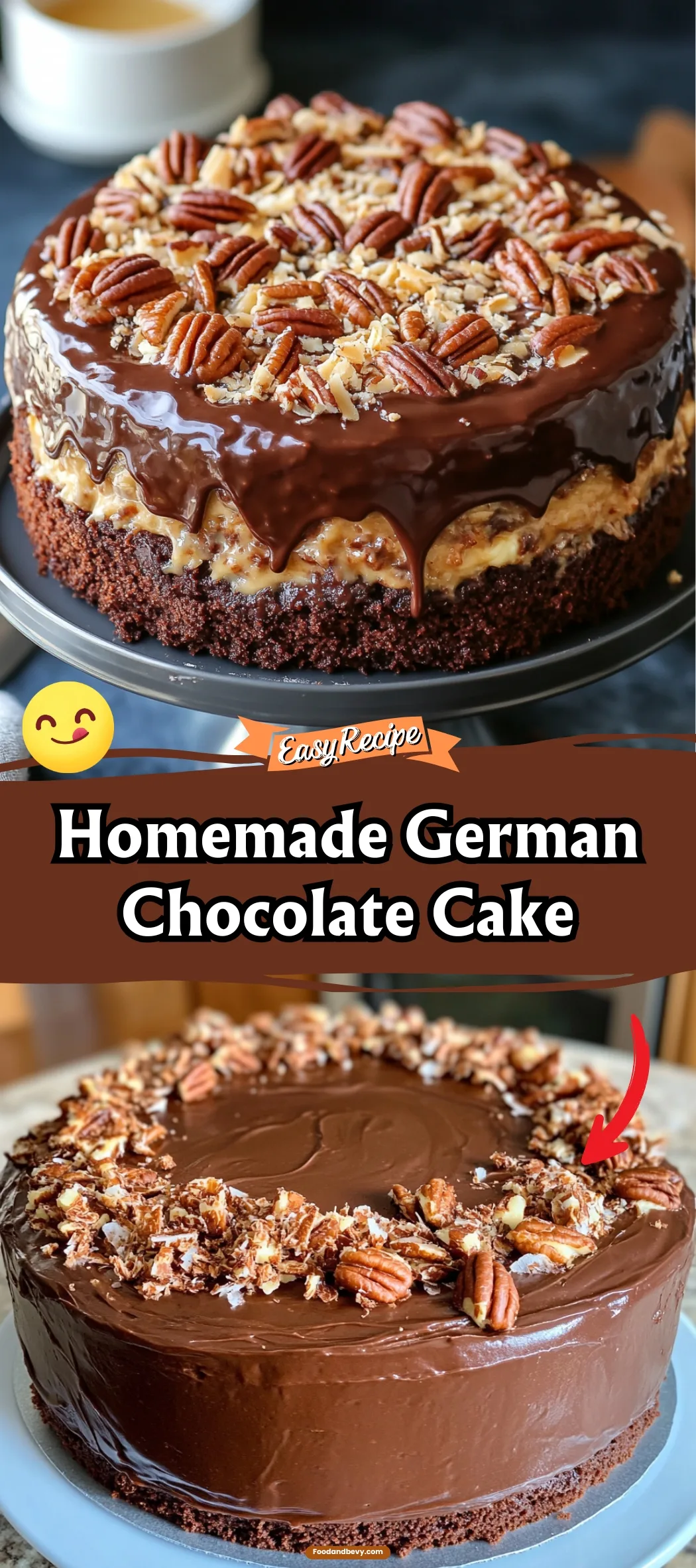 Homemade German Chocolate Cake