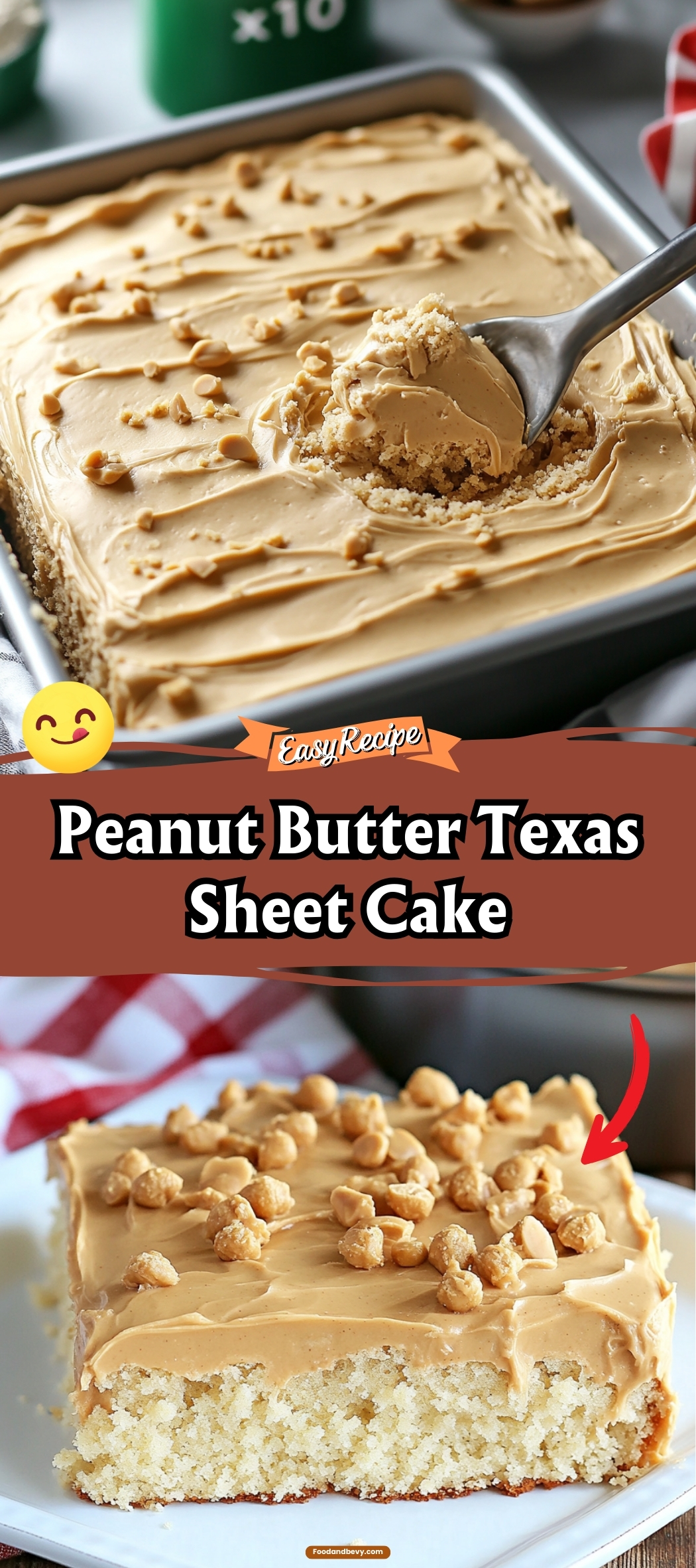 Peanut Butter Texas Sheet Cake