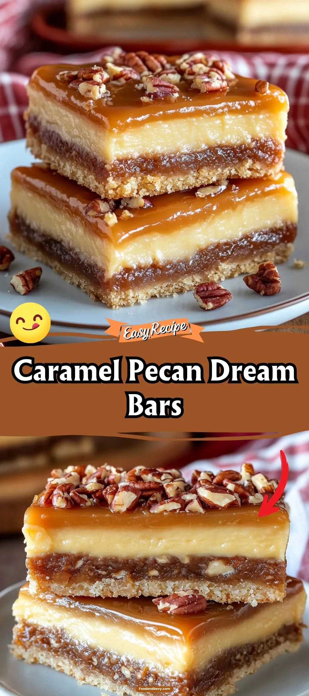 Caramel Pecan Dream Bars