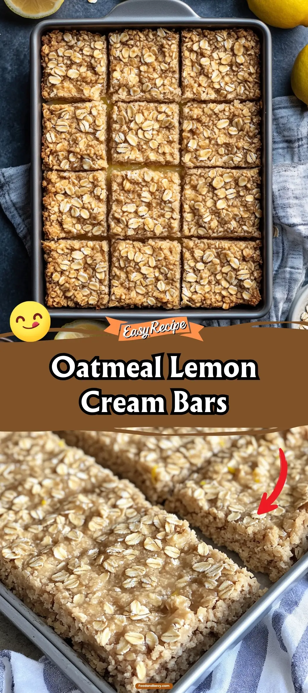 Oatmeal Lemon Cream Bars