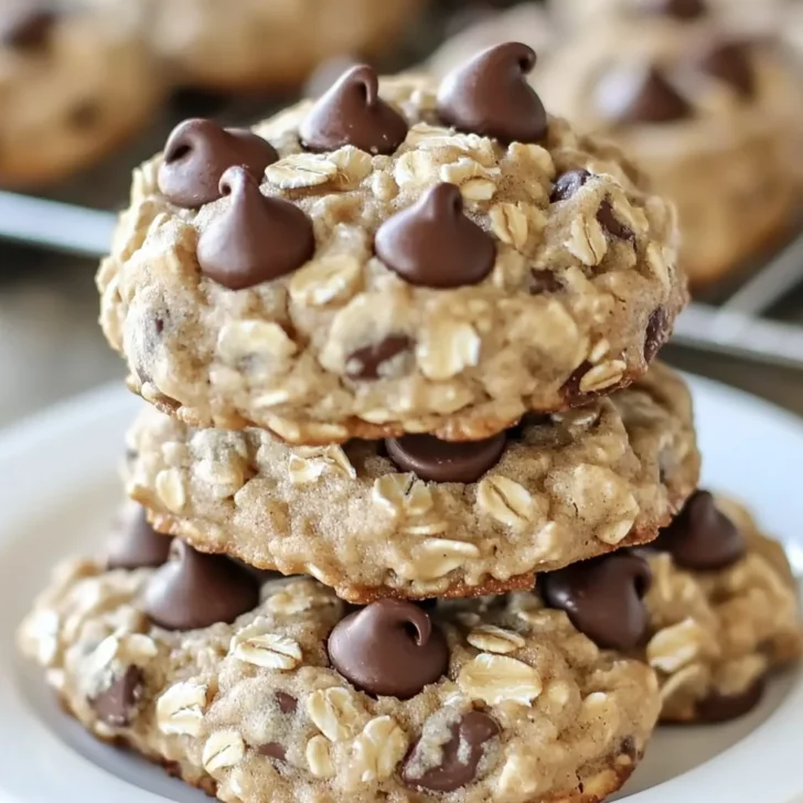 Soft And Chewy Oatmeal Chocolate Chip Cookies