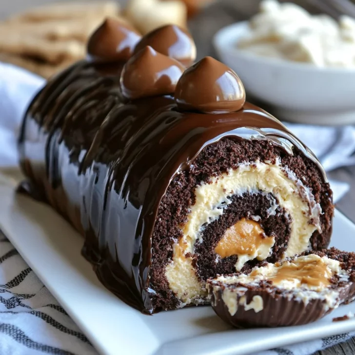 Peanut Butter Cup Cake Roll