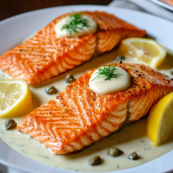 Salmon With Lemon Cream Sauce
