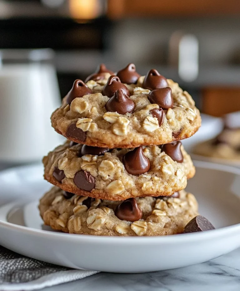 Soft And Chewy Oatmeal Chocolate Chip Cookies