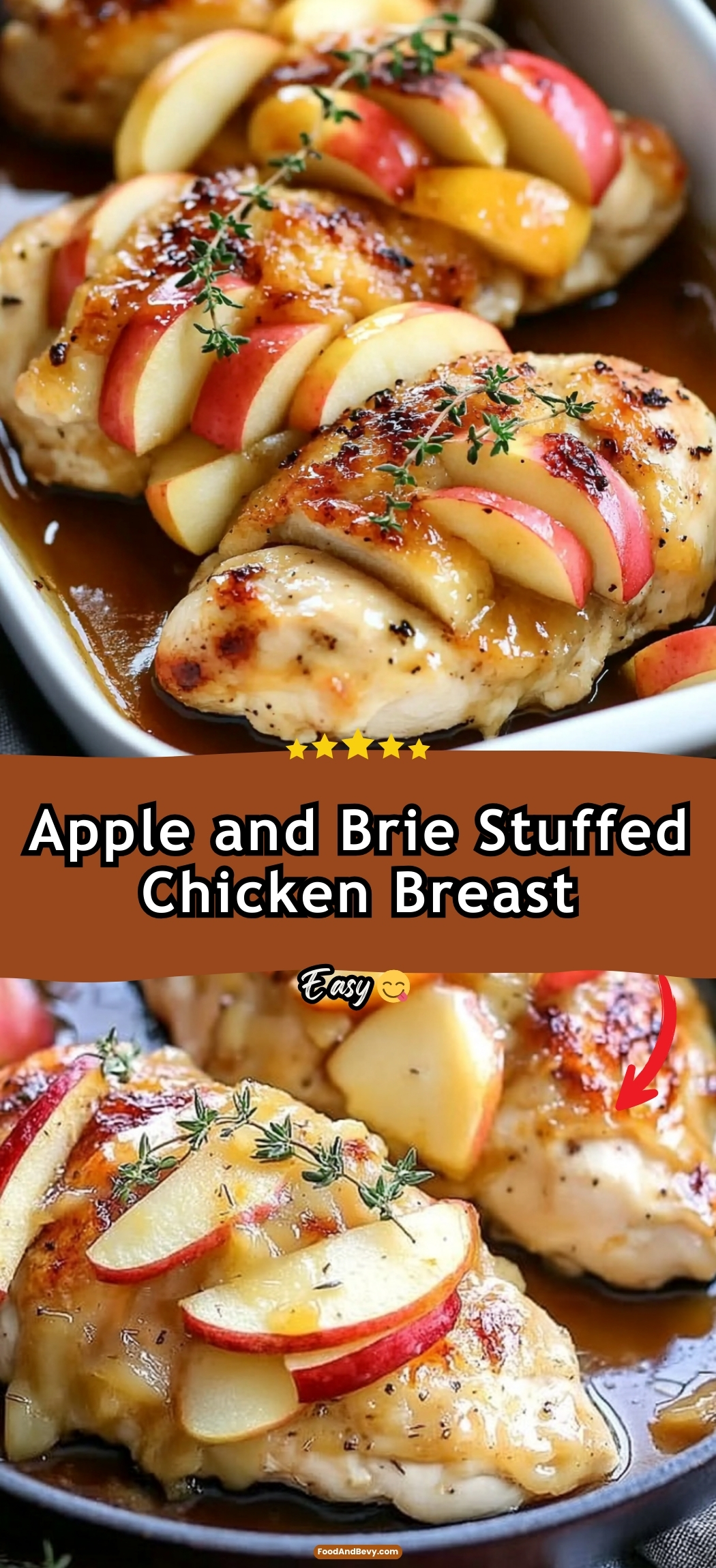 Apple and Brie Stuffed Chicken Breast
