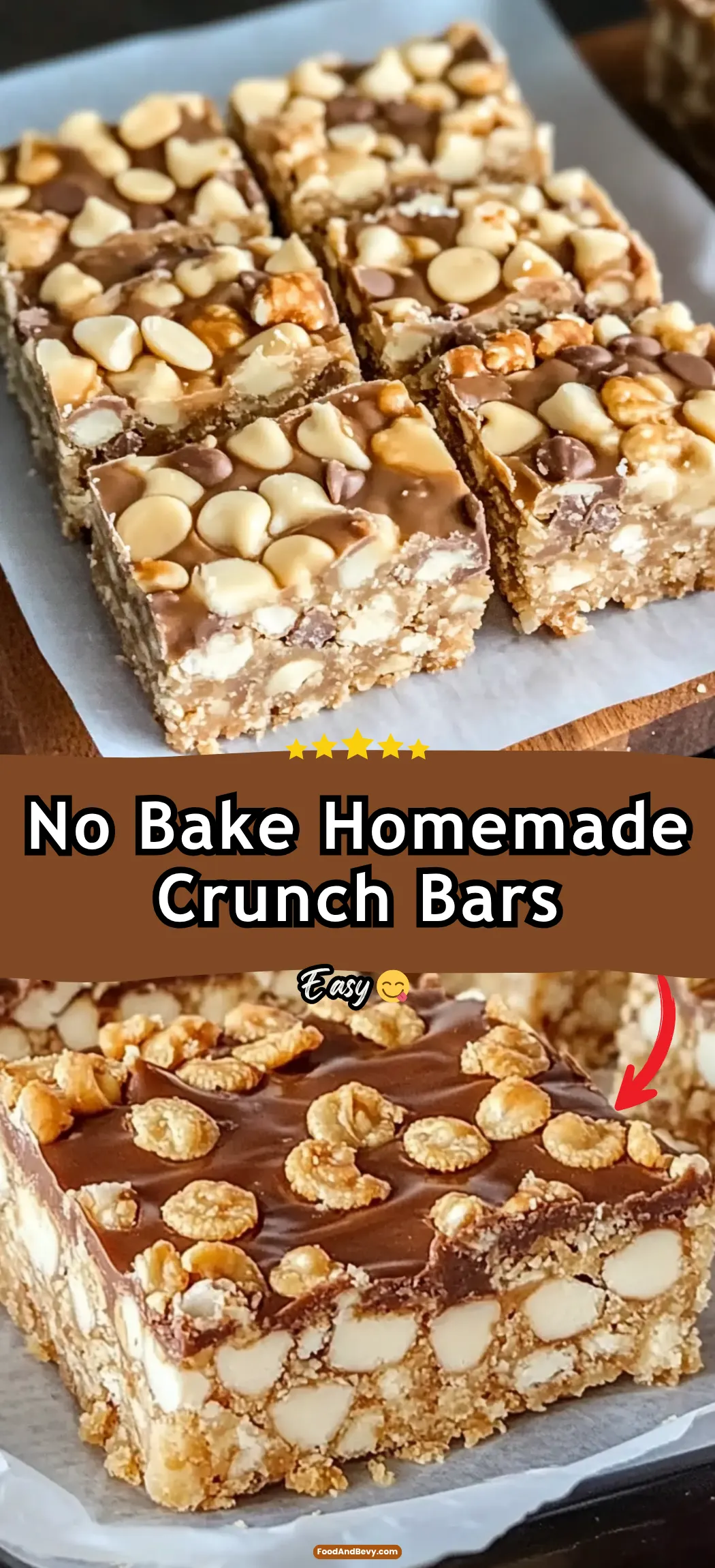 No Bake Homemade Crunch Bars