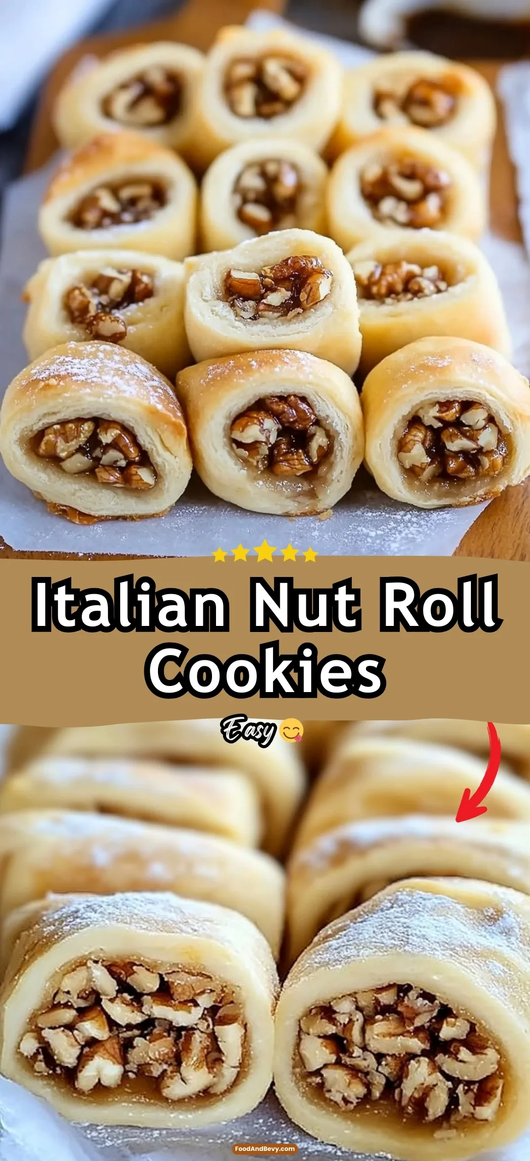Italian Nut Roll Cookies
