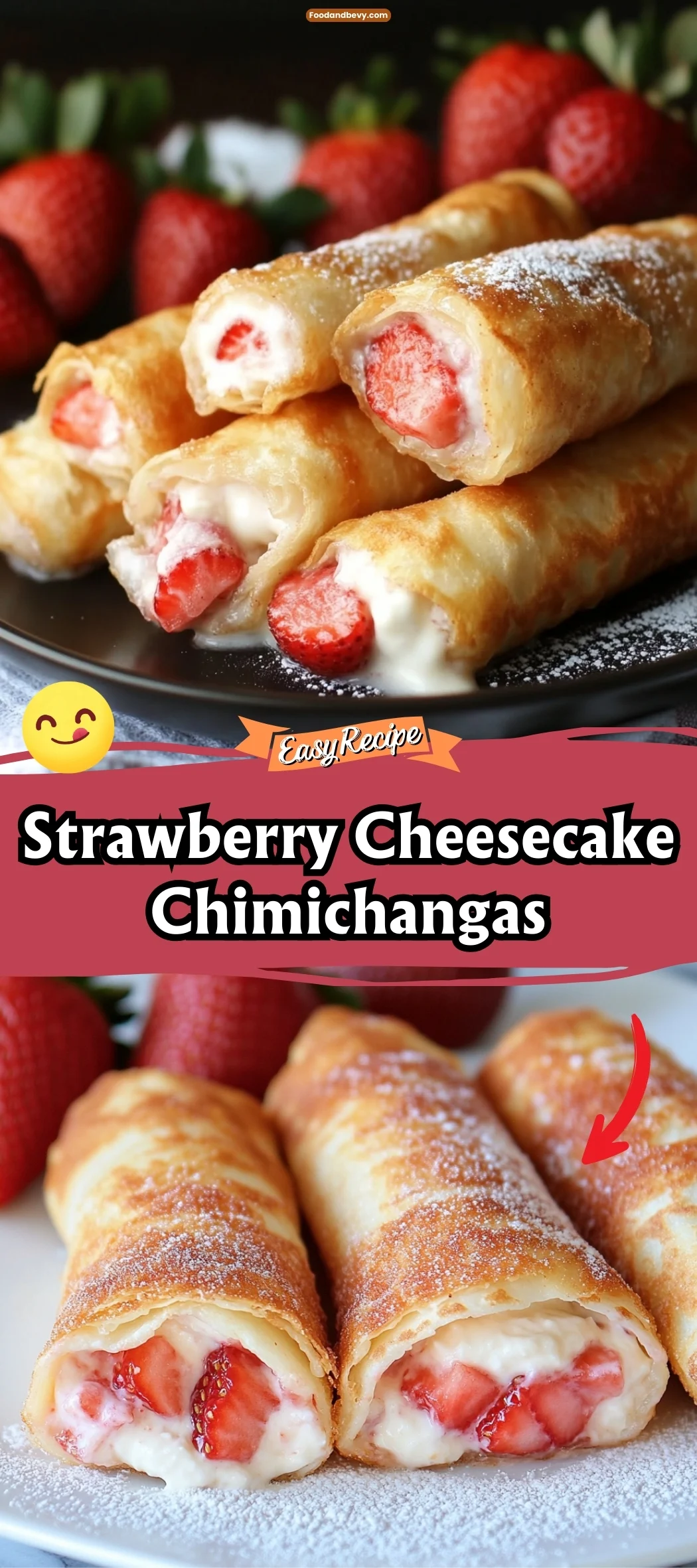 Strawberry Cheesecake Chimichangas