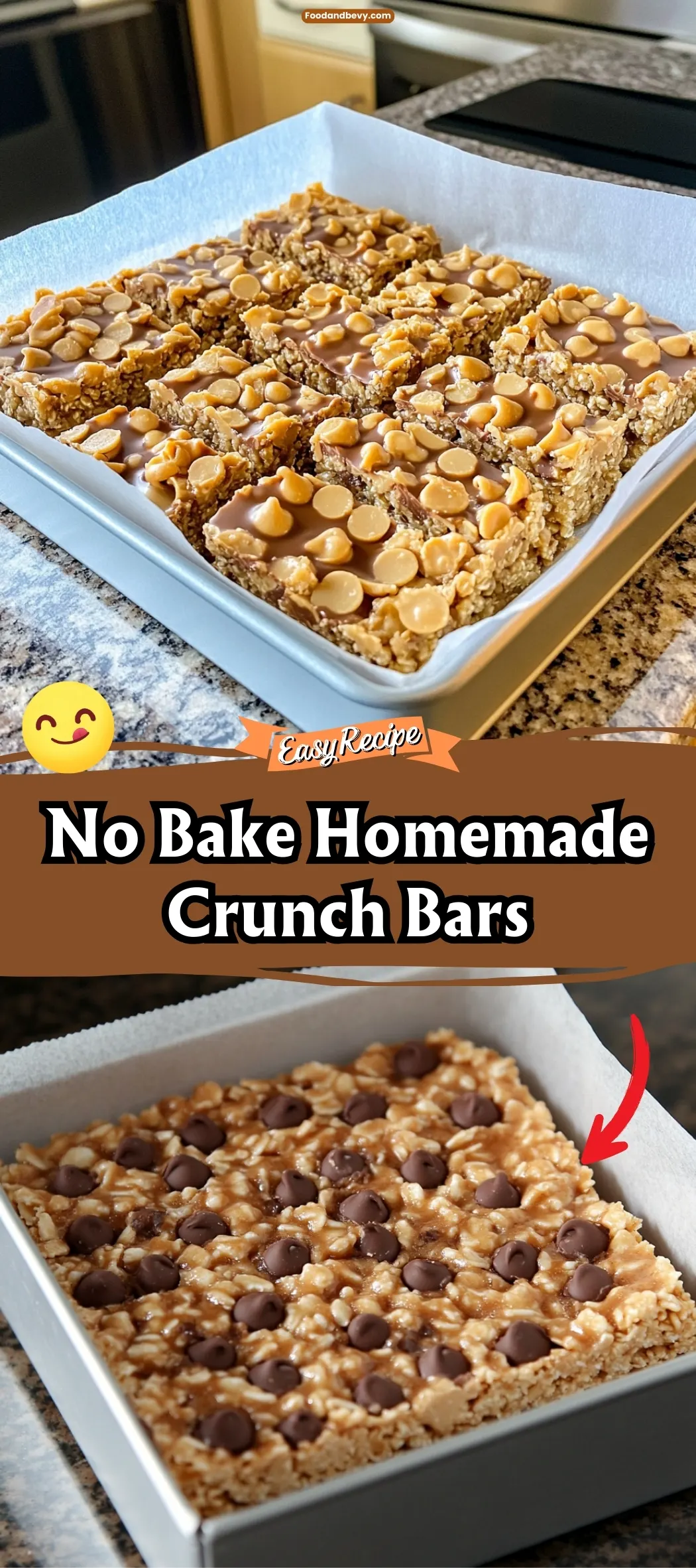 No Bake Homemade Crunch Bars