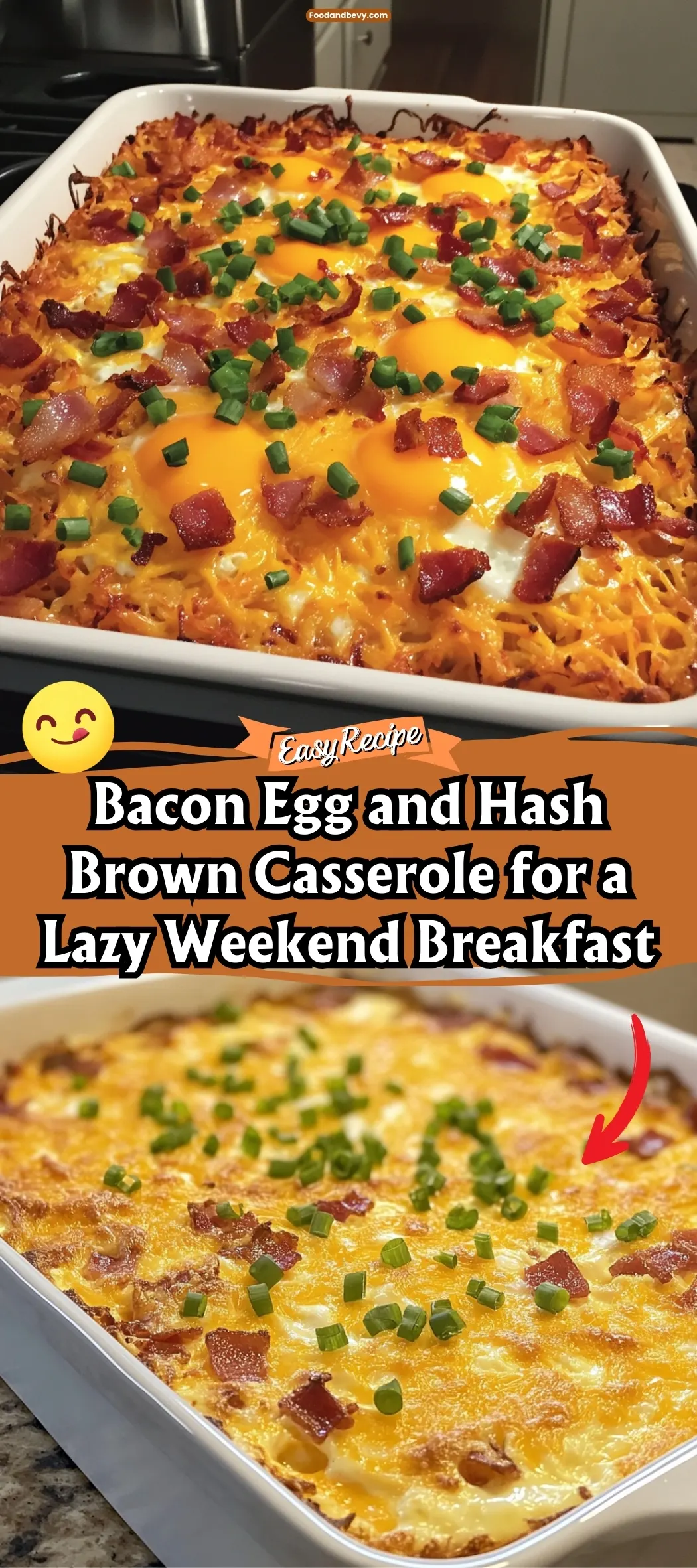 Bacon Egg and Hash Brown Casserole for a Lazy Weekend Breakfast