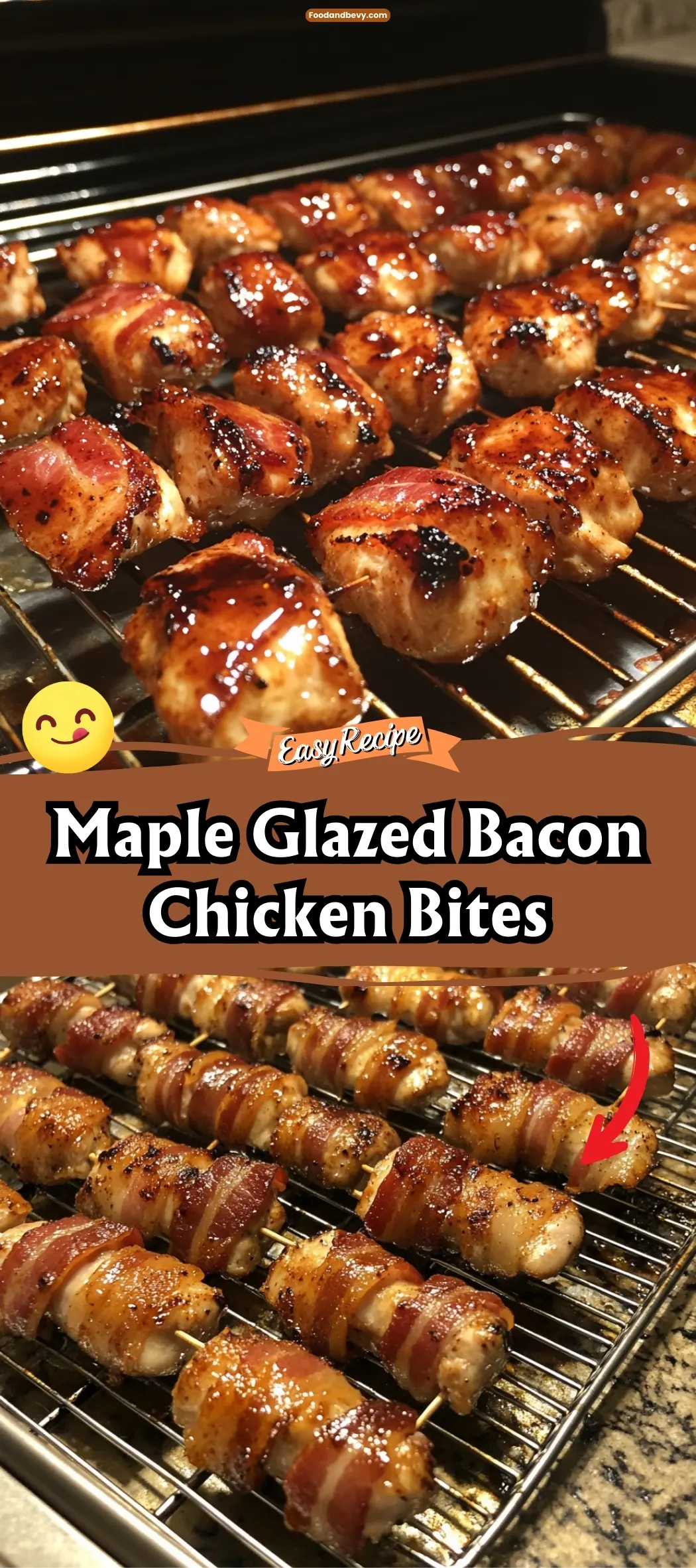 Maple Glazed Bacon Chicken Bites