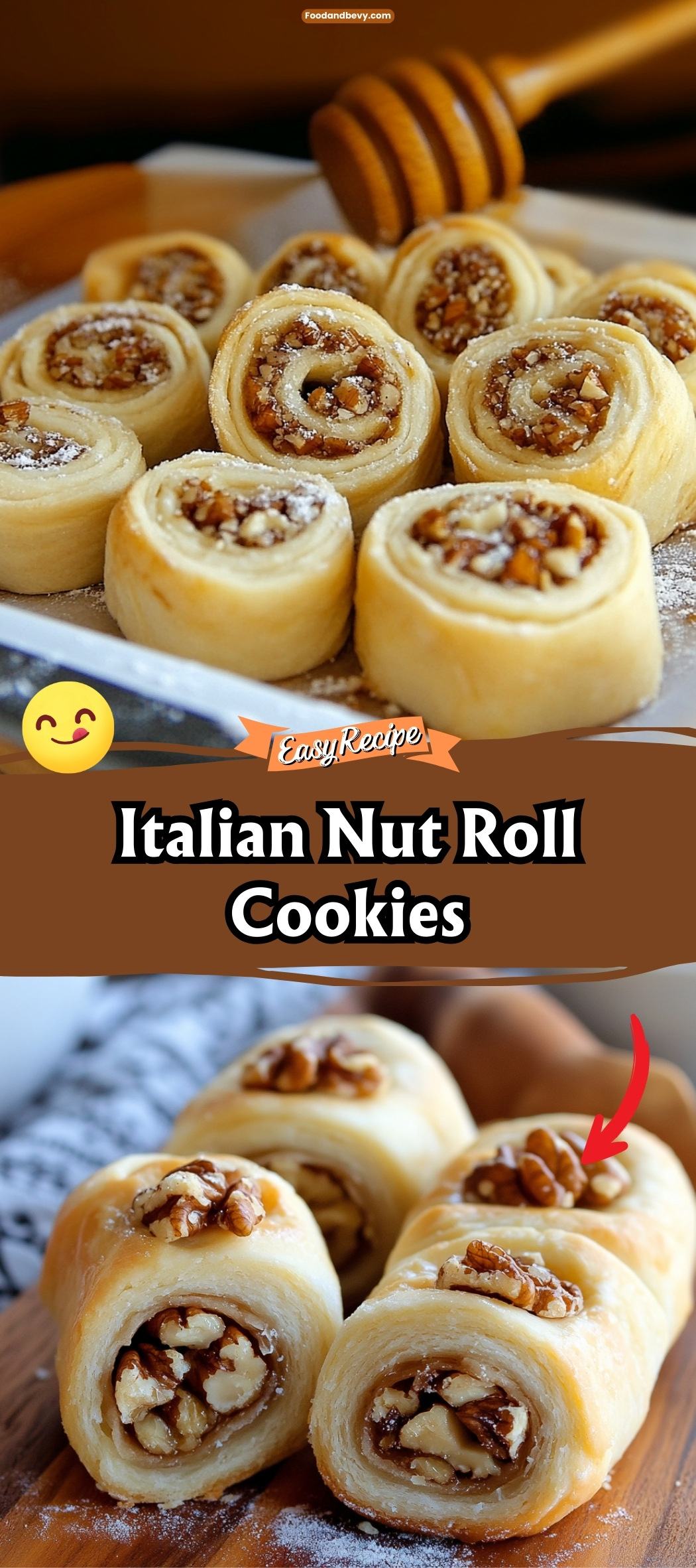 Italian Nut Roll Cookies