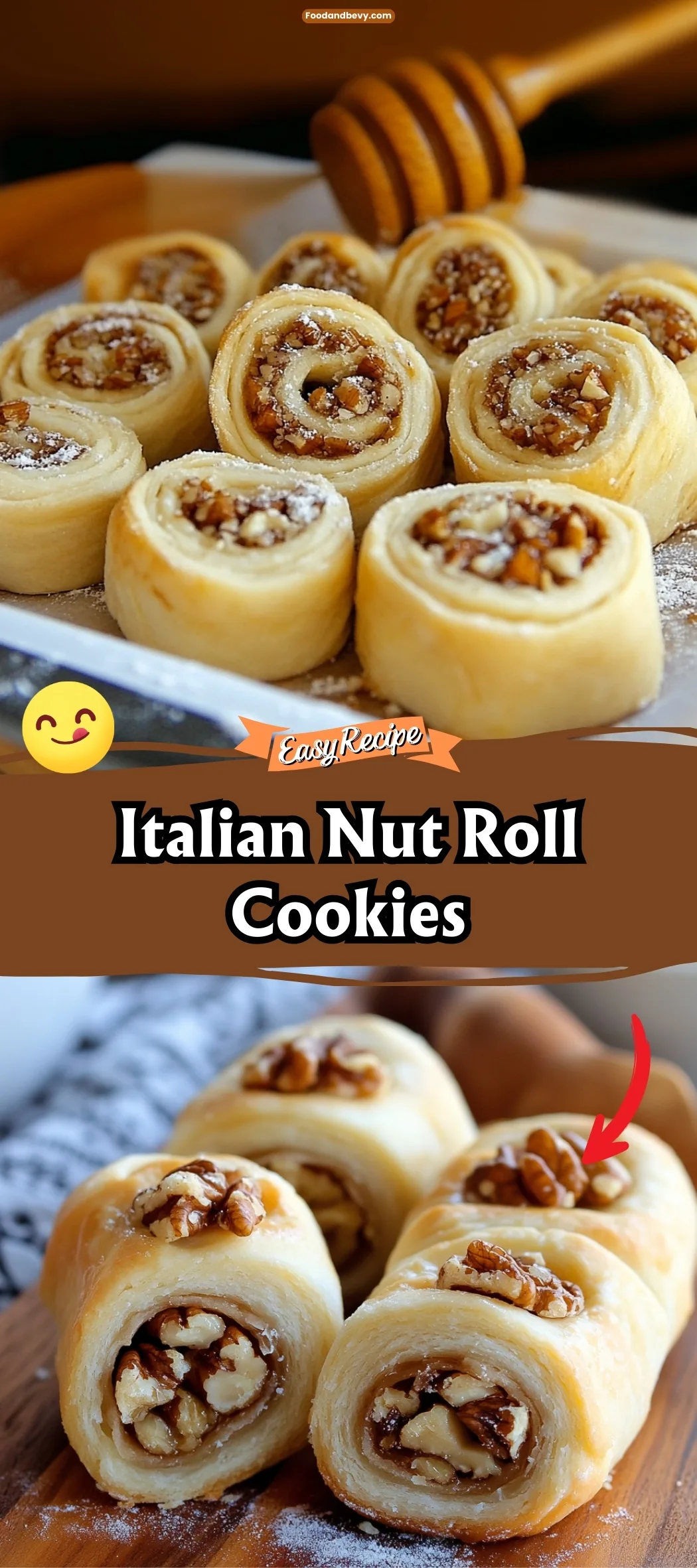 Italian Nut Roll Cookies