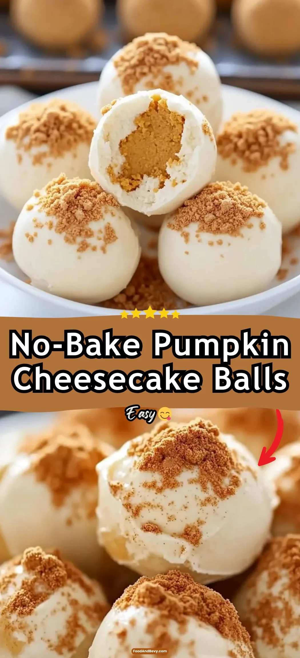 No-Bake Pumpkin Cheesecake Balls
