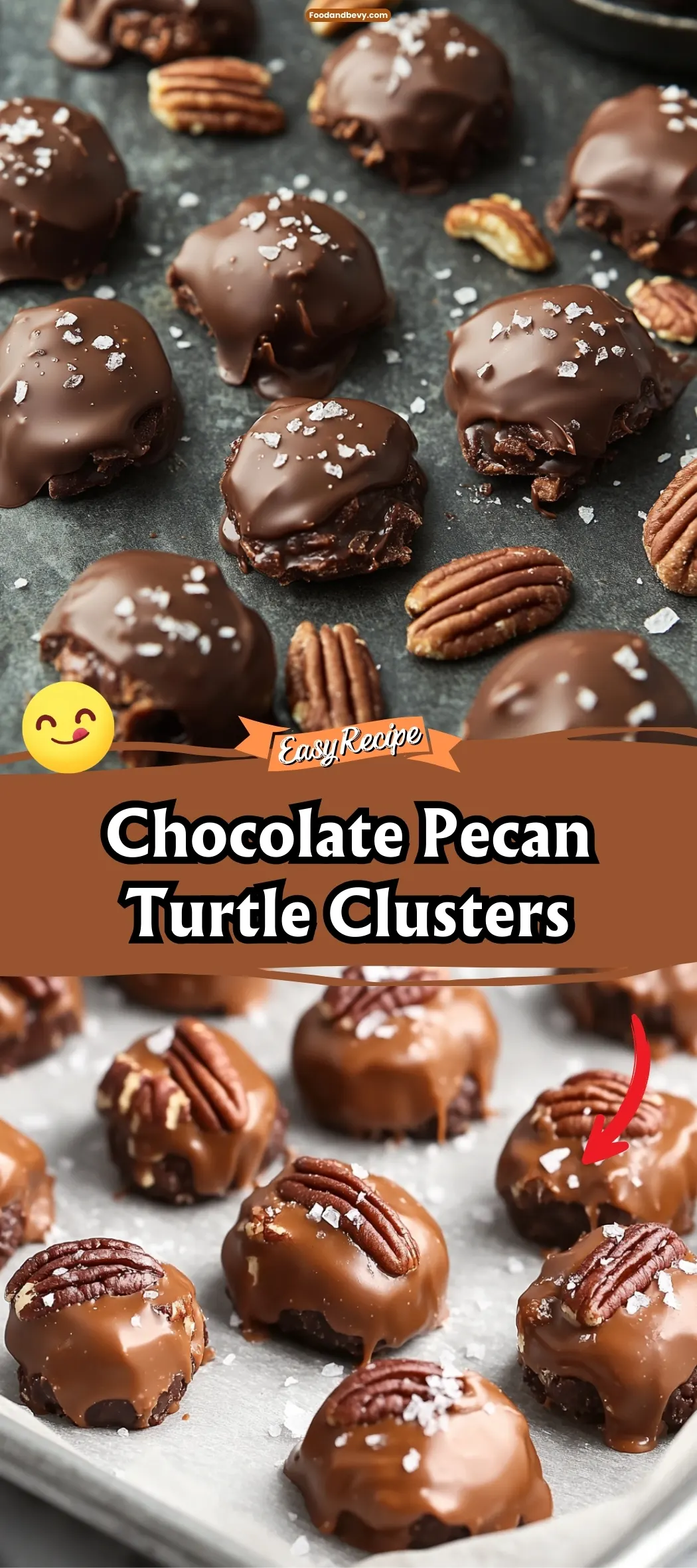 Chocolate Pecan Turtle Clusters