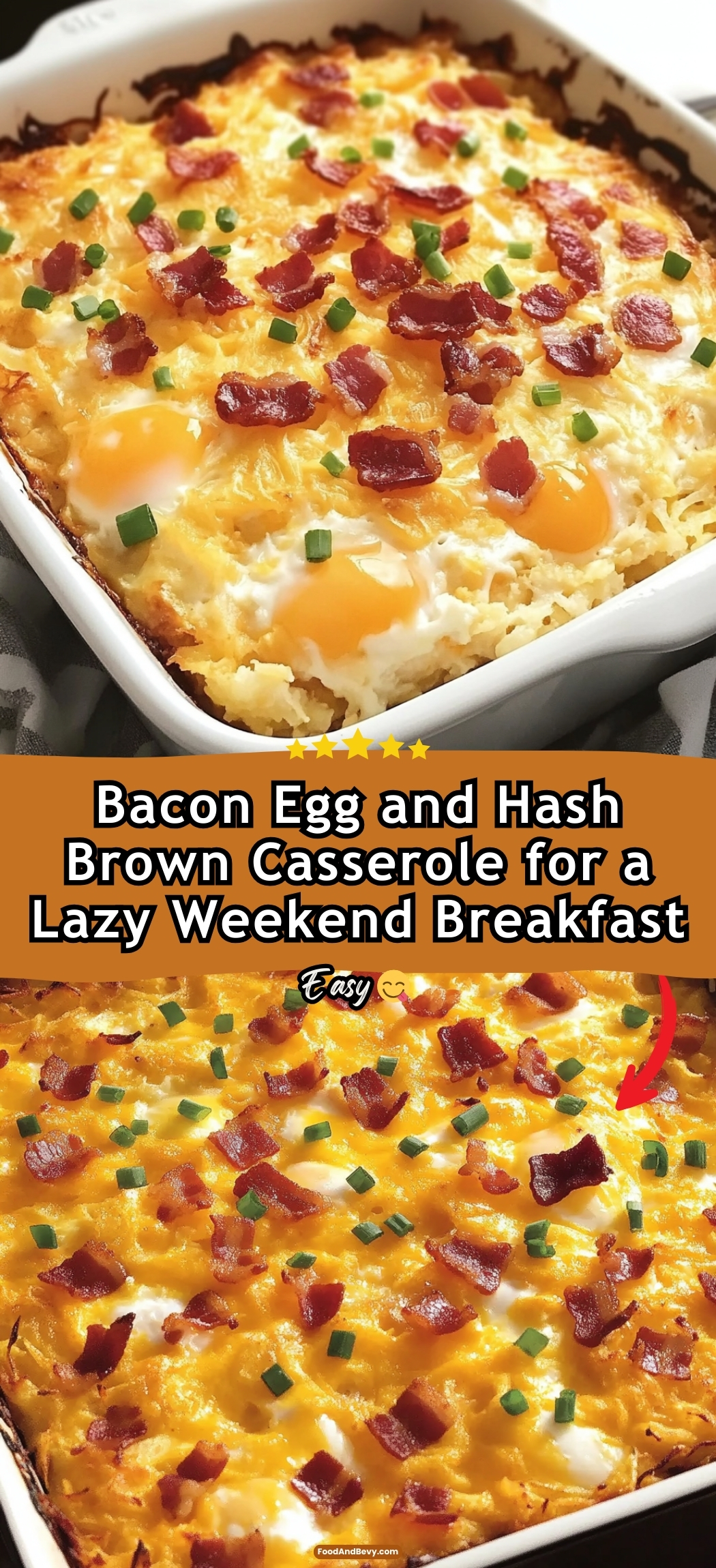 Bacon Egg and Hash Brown Casserole for a Lazy Weekend Breakfast