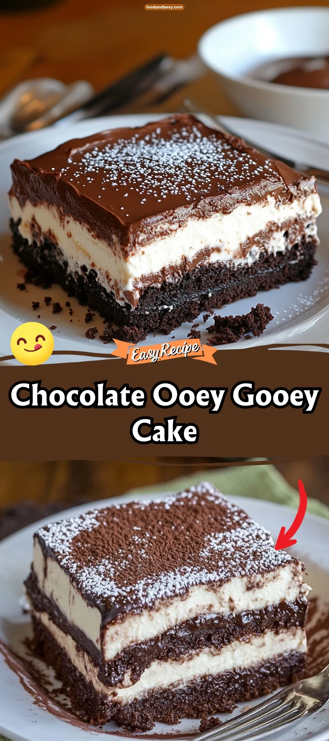 Delicious Chocolate Ooey Gooey Cake