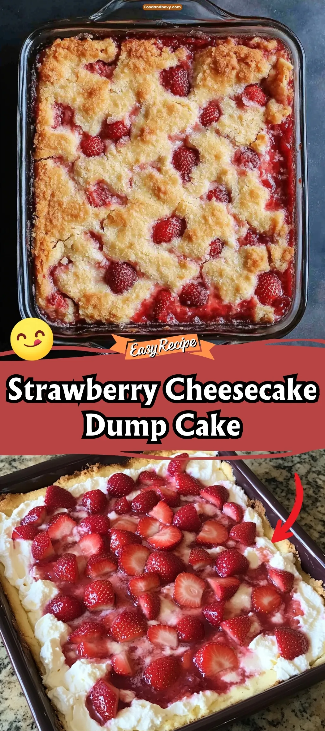 Strawberry Cheesecake Dump Cake