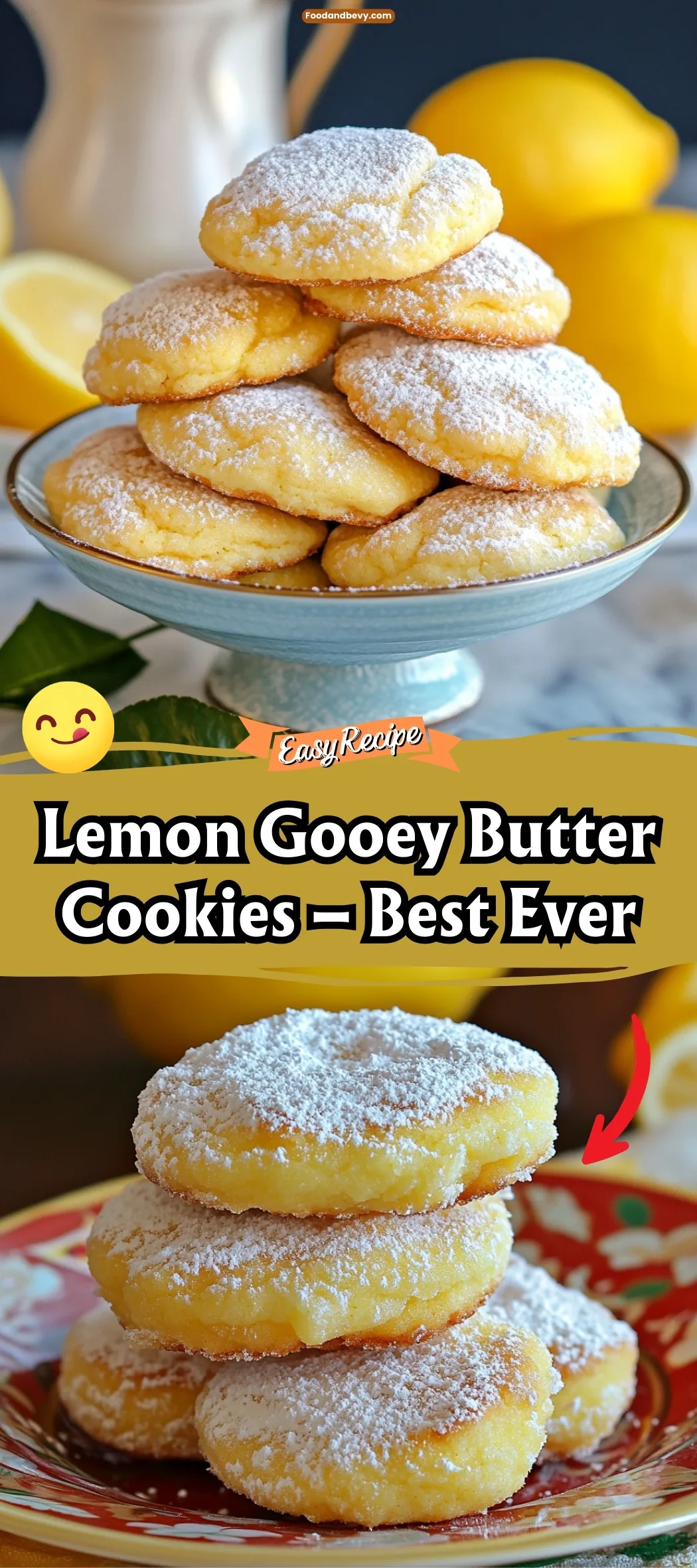 Lemon Gooey Butter Cookies – Best Ever
