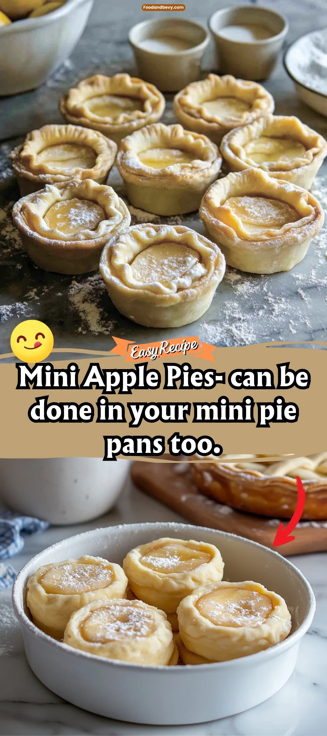 Mini Apple Pies- can be done in your mini pie pans too.