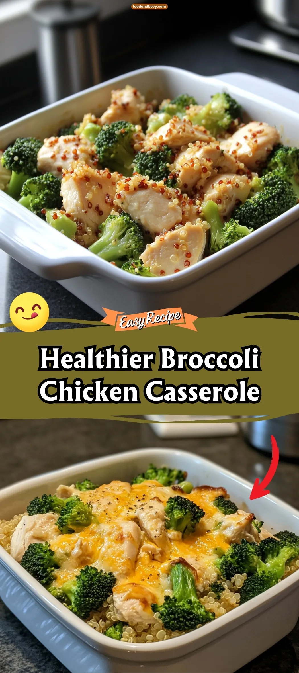Healthier Broccoli Chicken Casserole