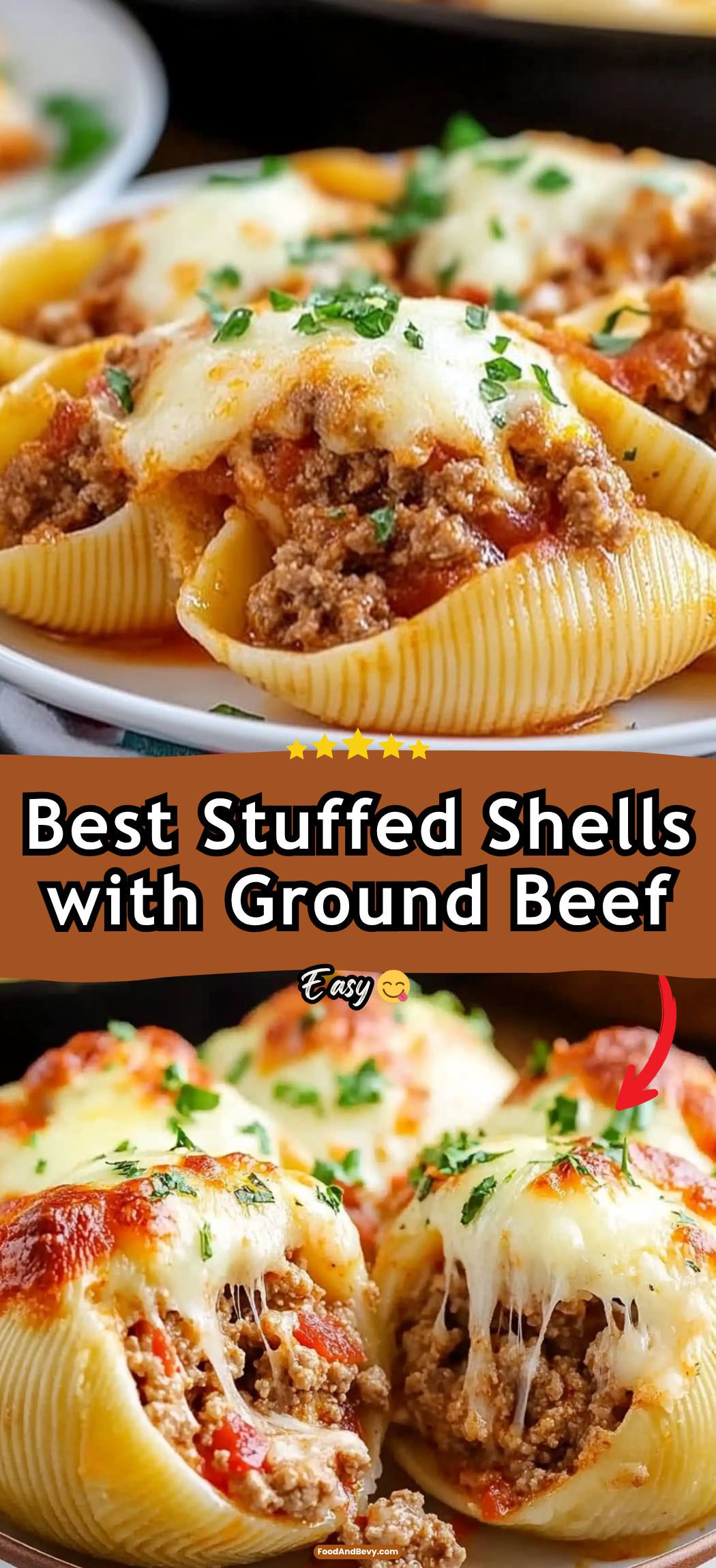 Best Stuffed Shells with Ground Beef