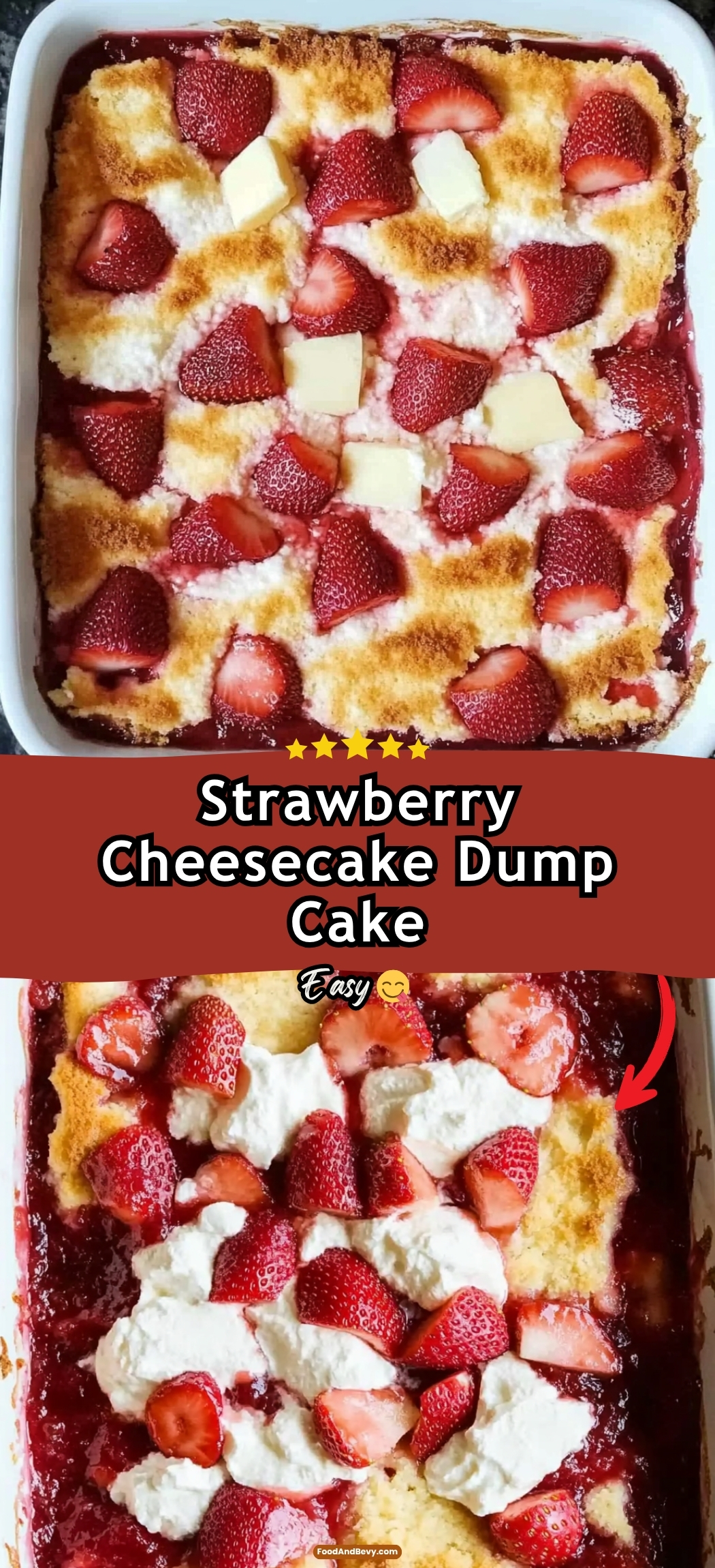 Strawberry Cheesecake Dump Cake
