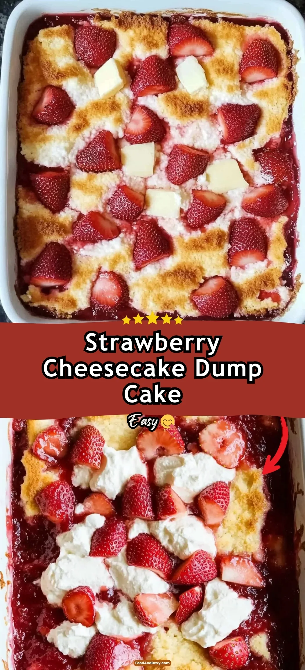 Strawberry Cheesecake Dump Cake