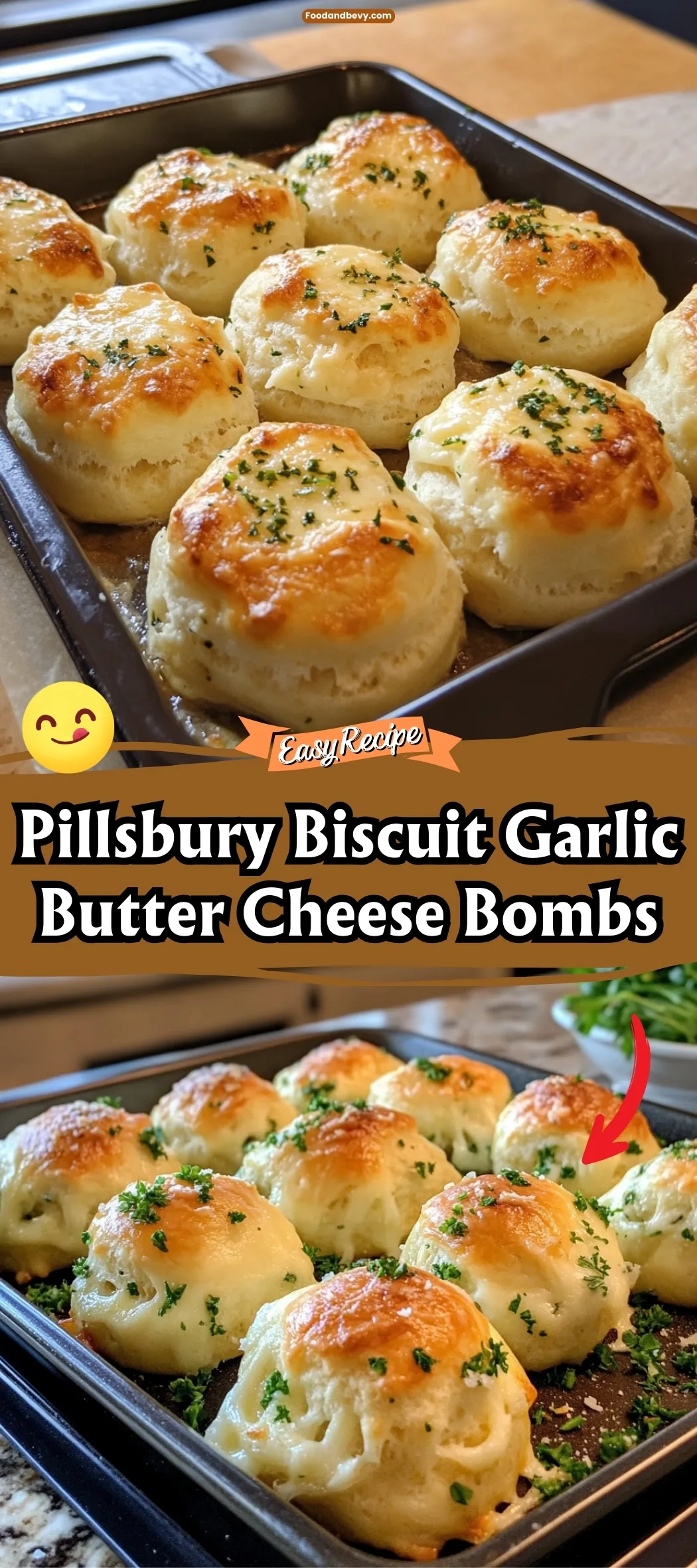Pillsbury Biscuit Garlic Butter Cheese Bombs