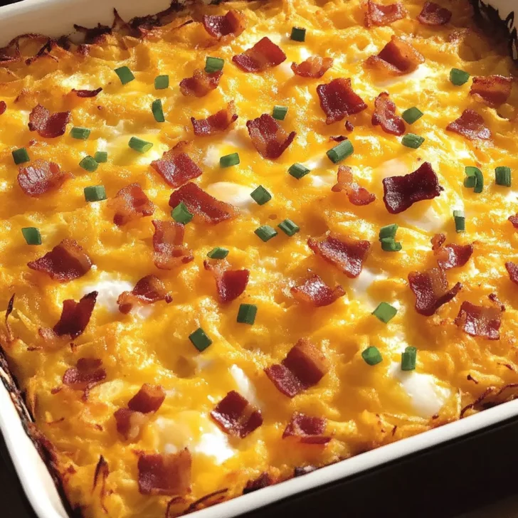 Bacon Egg and Hash Brown Casserole for a Lazy Weekend Breakfast