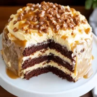 Chocolate Caramel Toffee Crunch Cake