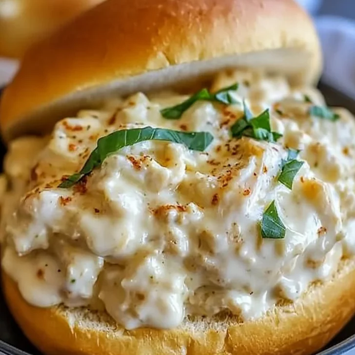 Chicken Alfredo Sloppy Joes