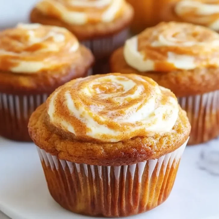 Pumpkin Cream Cheese Swirl Muffins