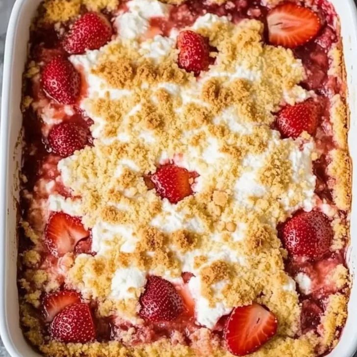 Strawberry Cheesecake Dump Cake