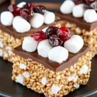 Chocolate Covered Cherry Rice Krispies Treats