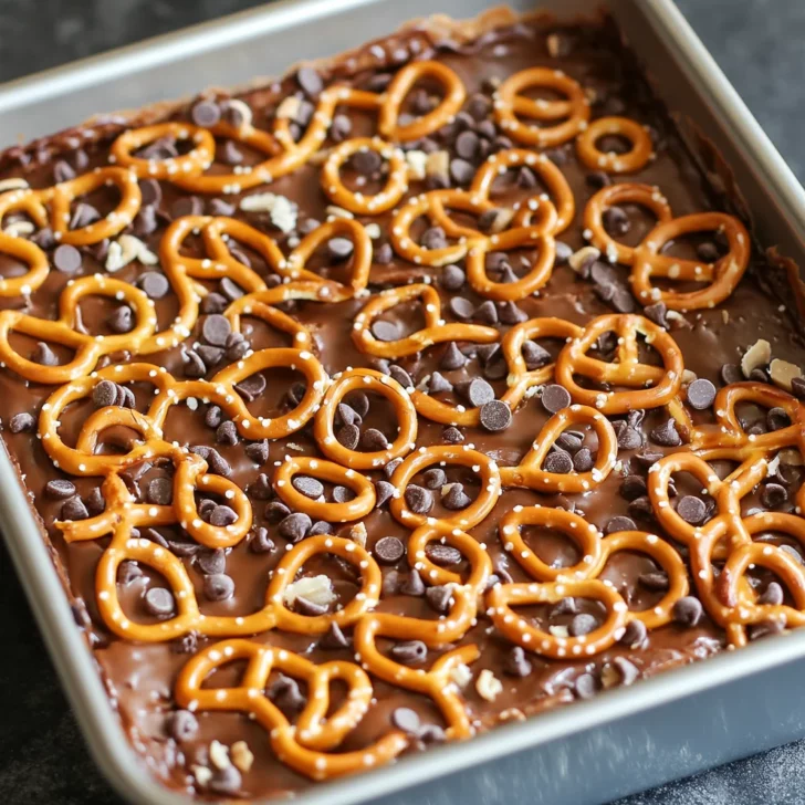 Caramel Pretzel Crack Bars