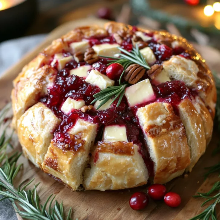 Cranberry Brie Sourdough Pull-Apart Bread