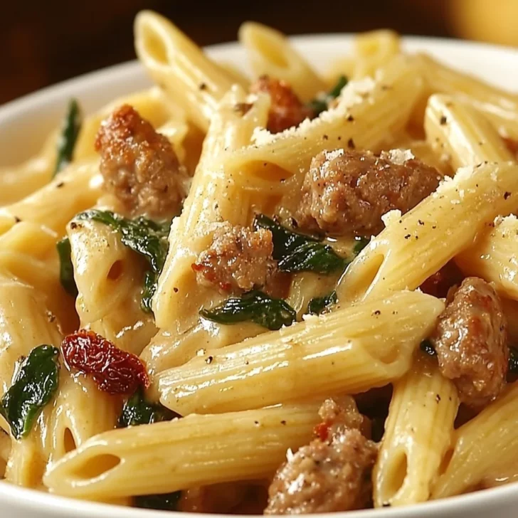 Creamy Tuscan Sausage Pasta