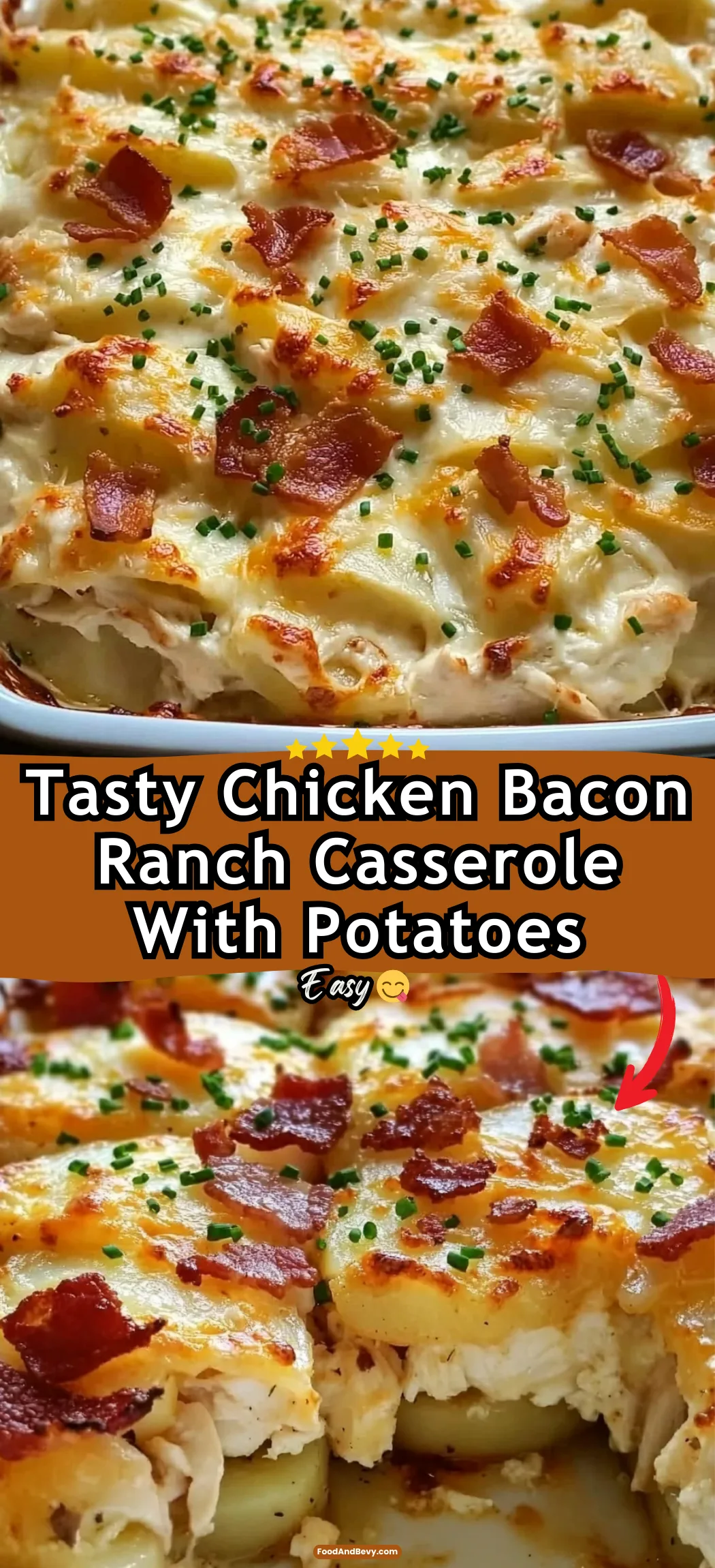 Tasty Chicken Bacon Ranch Casserole With Potatoes
