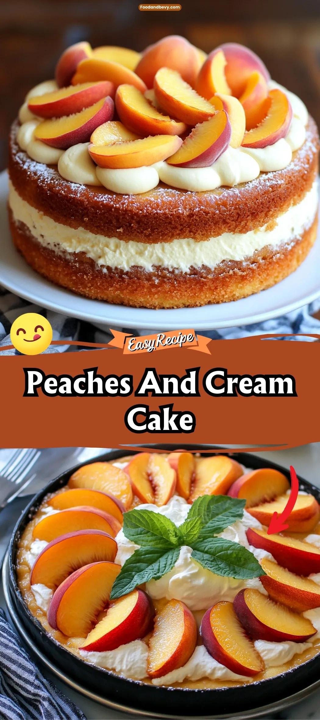 Delicious Peaches And Cream Cake