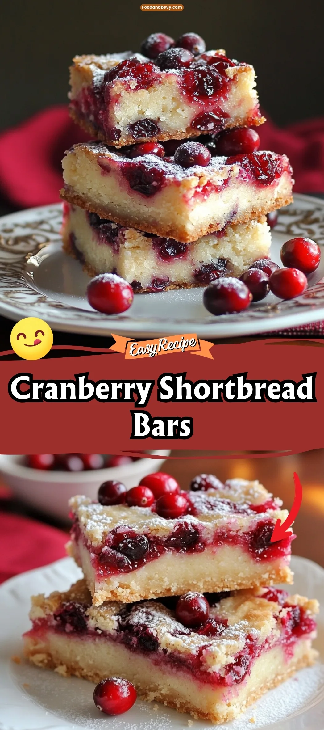 Cranberry Shortbread Bars
