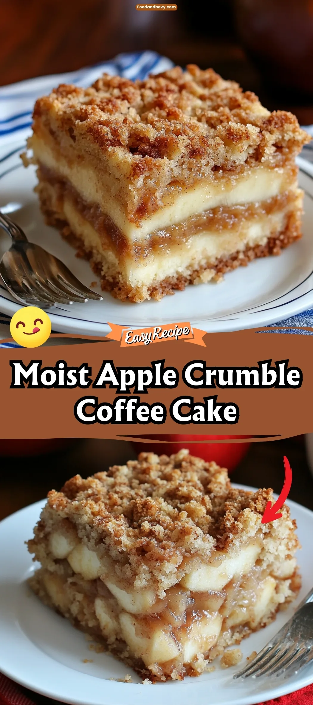 Moist Apple Crumble Coffee Cake