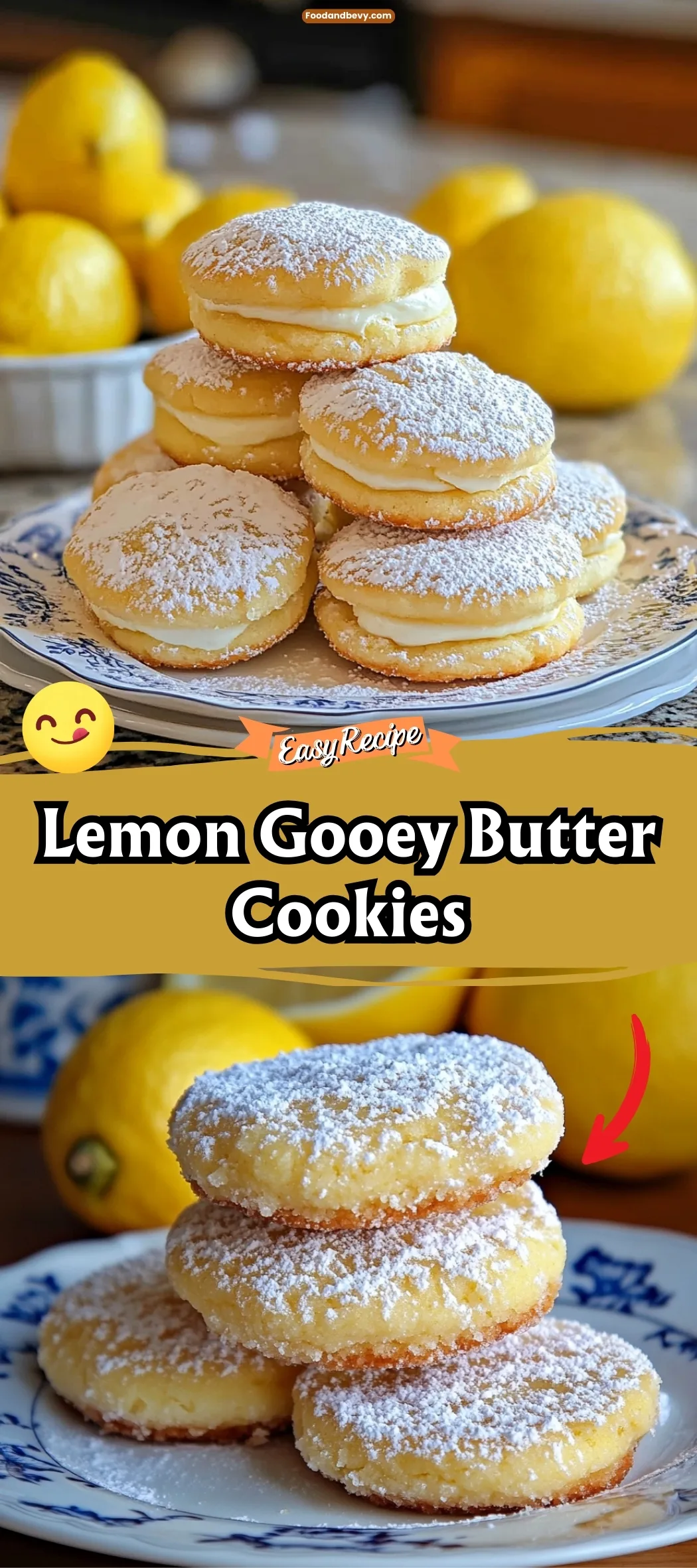 Lemon Gooey Butter Cookies