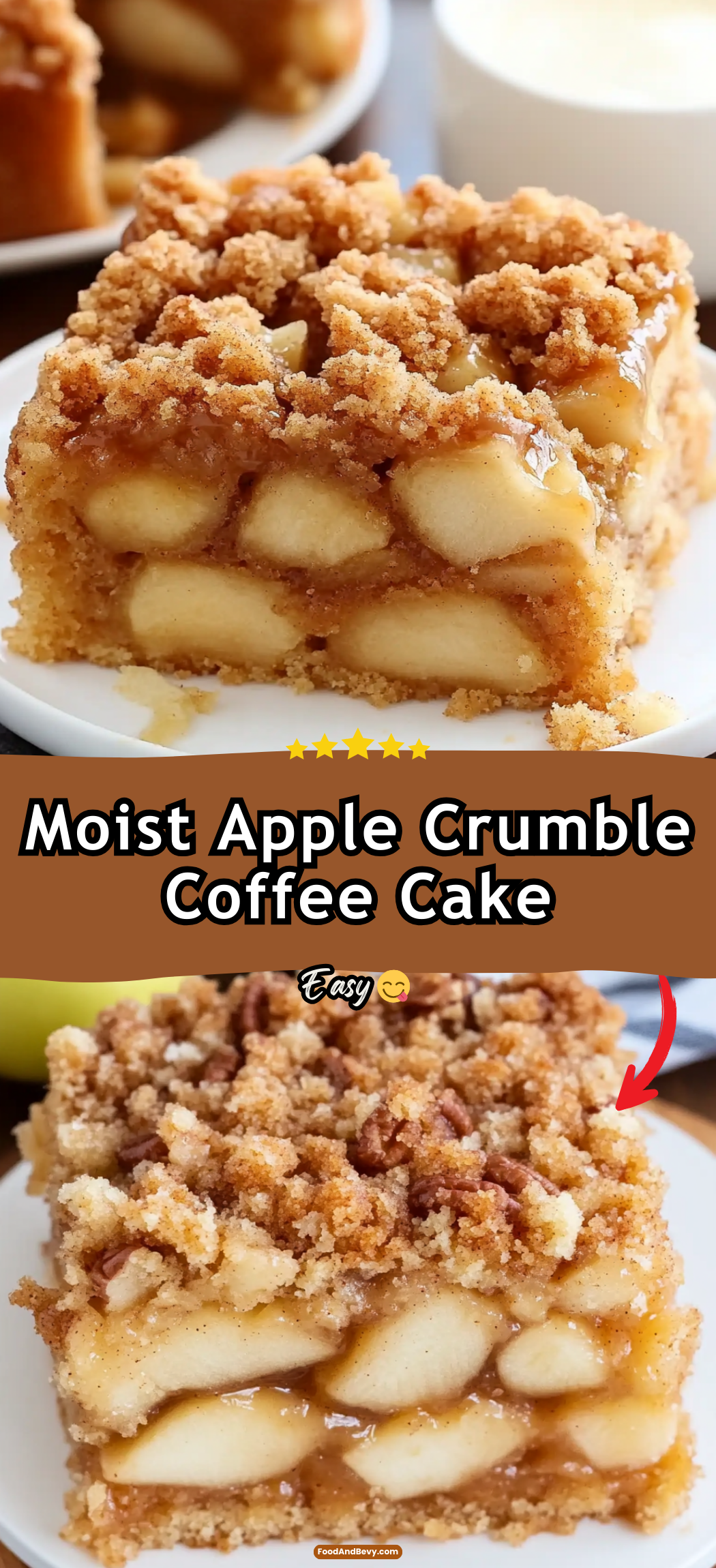 Moist Apple Crumble Coffee Cake