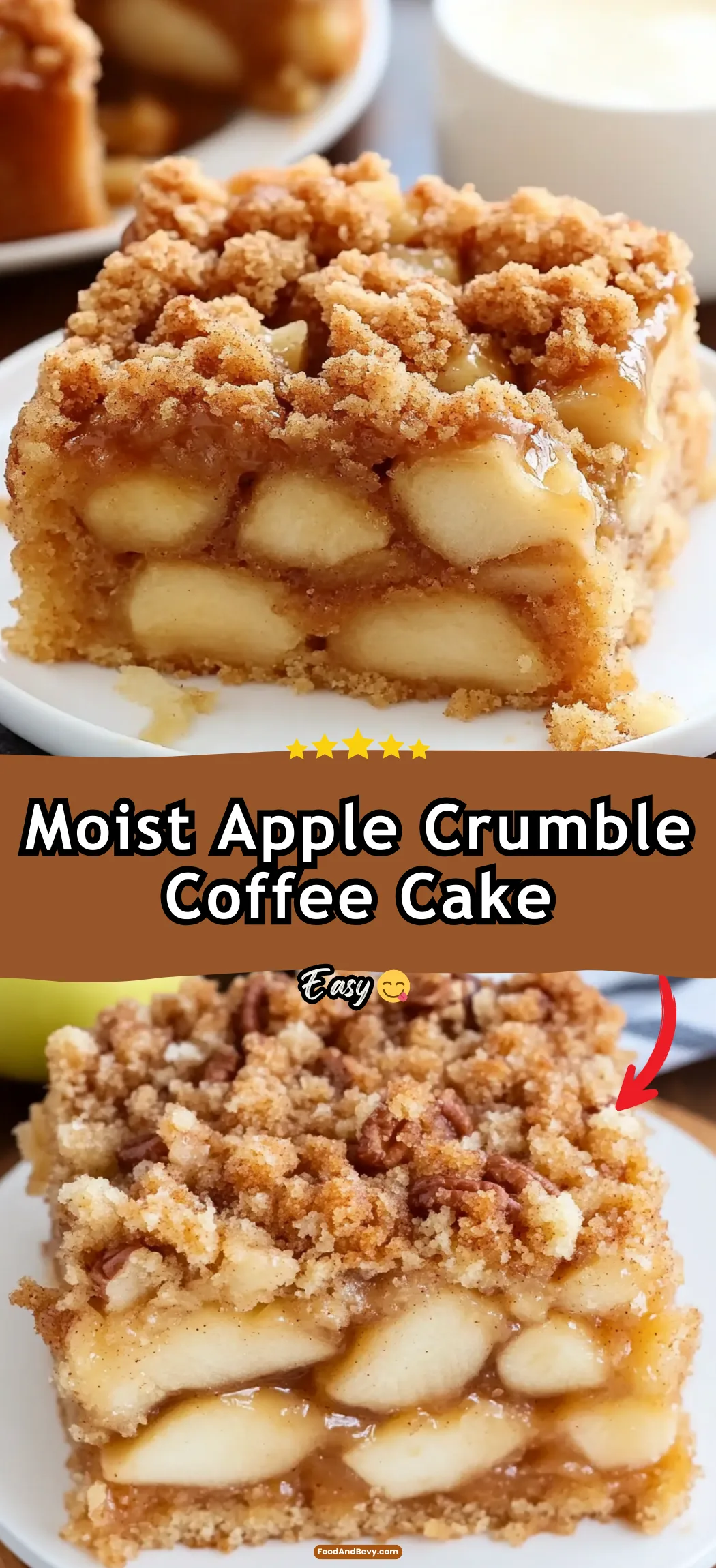Moist Apple Crumble Coffee Cake