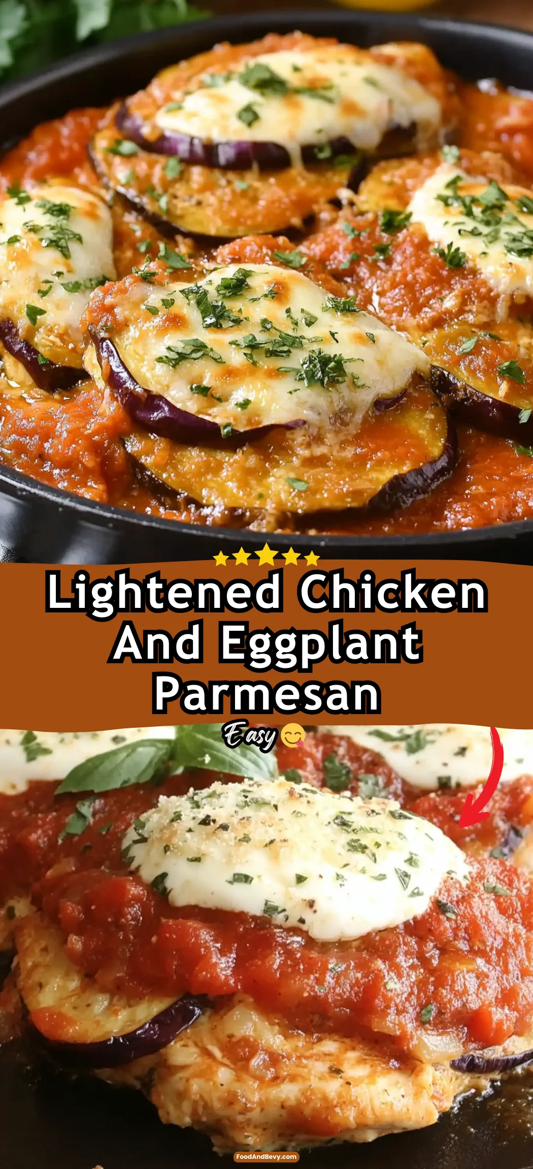 Lightened Chicken And Eggplant Parmesan