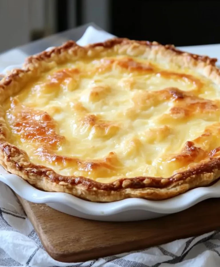 Custard Peach Pie